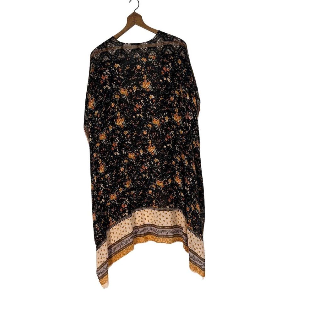American Eagle Outfitters Black and Orange Patterned Cardigan - Picture 5 of 9